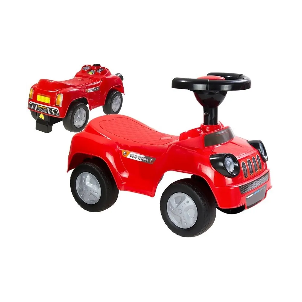 Czerwony jeździk auto dla malucha z ergonomicznym siedziskiem