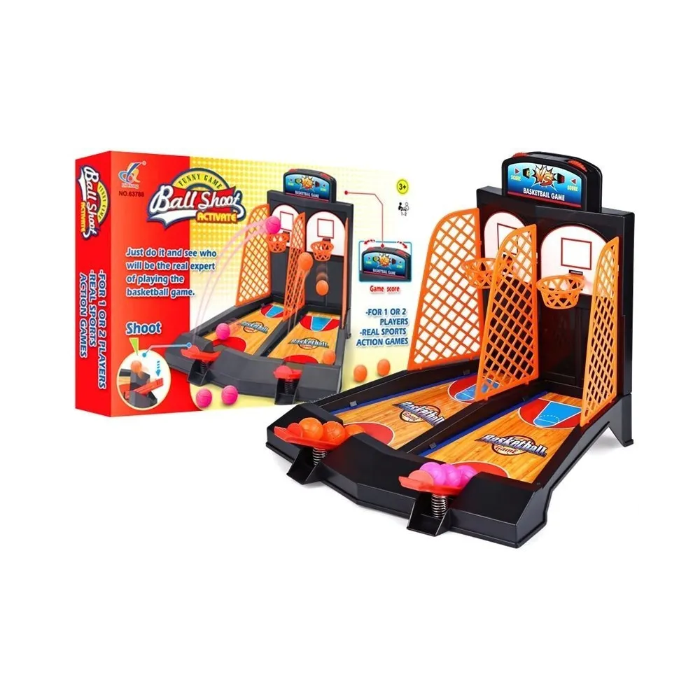 Mini koszykówka czarna – gra zręcznościowa do domu i biura