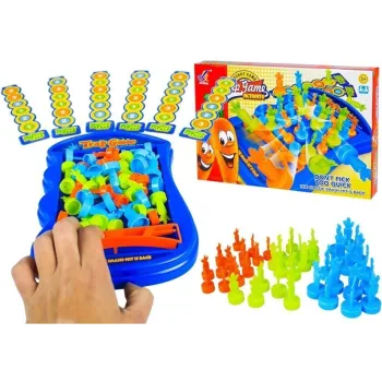 Zręcznościowa gra planszowa z kolorowymi marchewkami i kartami