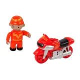 Zabawka strażacka z remizą i pojazdami do nauki pomocy innym