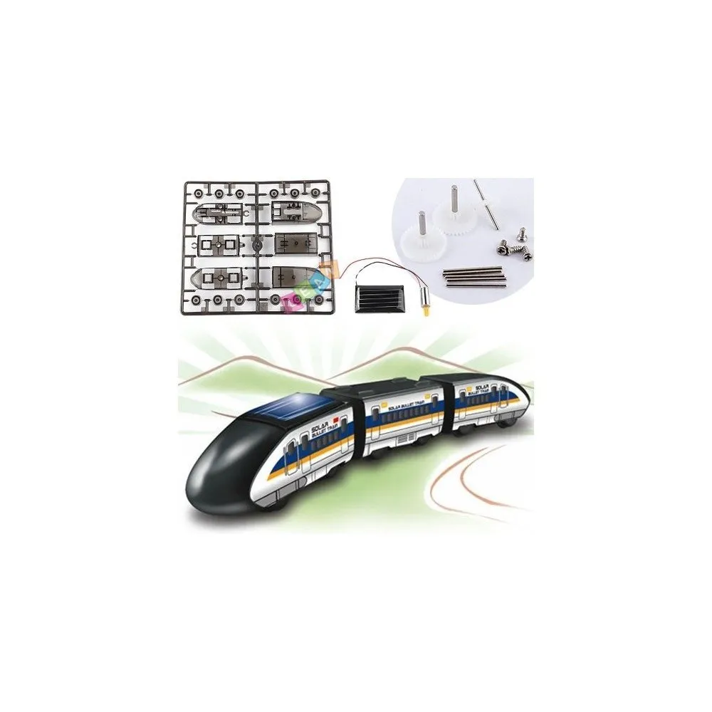 Zabawka edukacyjna pociąg solarny bullet train z widokiem z boku
