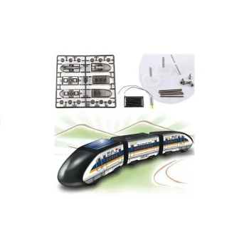 Solarna zabawka pociąg bullet train w promieniach słońca