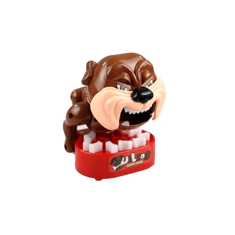 Opakowanie gry zręcznościowej Gryzący Bulldog z widocznymi elementami