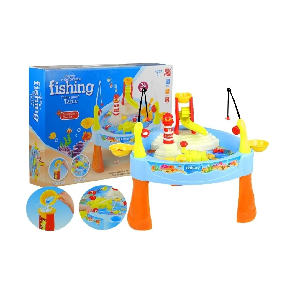 Stolik wodny do łowienia rybek z akcesoriami – zabawka edukacyjna dla dzieci