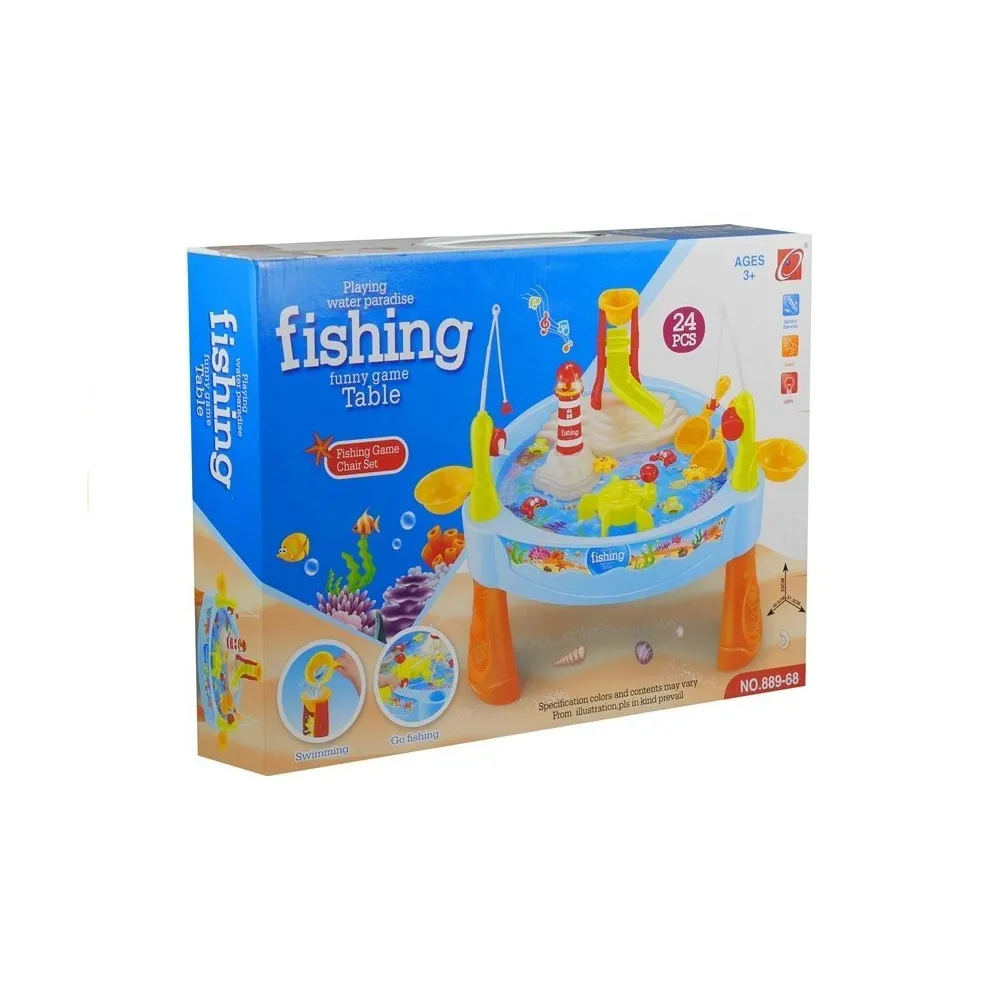 Zestaw do łowienia rybek – magnetyczne rybki, kraby, wędki i sitka