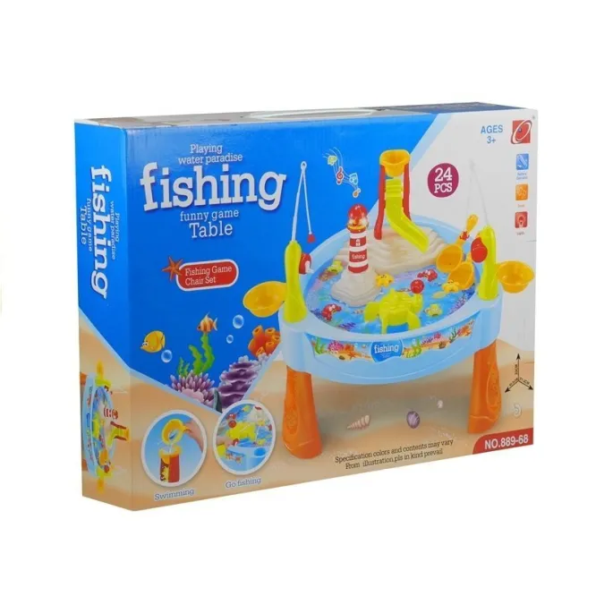 Zestaw do łowienia rybek – magnetyczne rybki, kraby, wędki i sitka