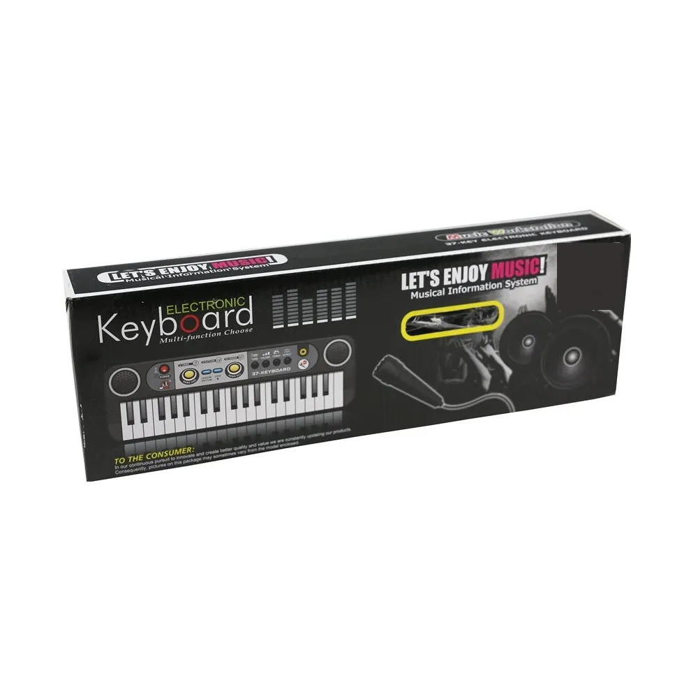 Dziecięce organki elektroniczne z mikrofonem, 37 klawiszy i podkłady muzyczne