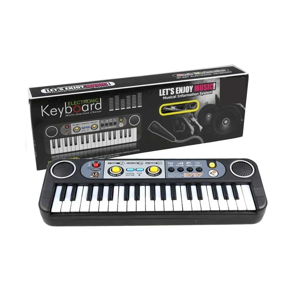 Edukacyjna zabawka muzyczna – organki elektryczne z mikrofonem, 37 klawiszy