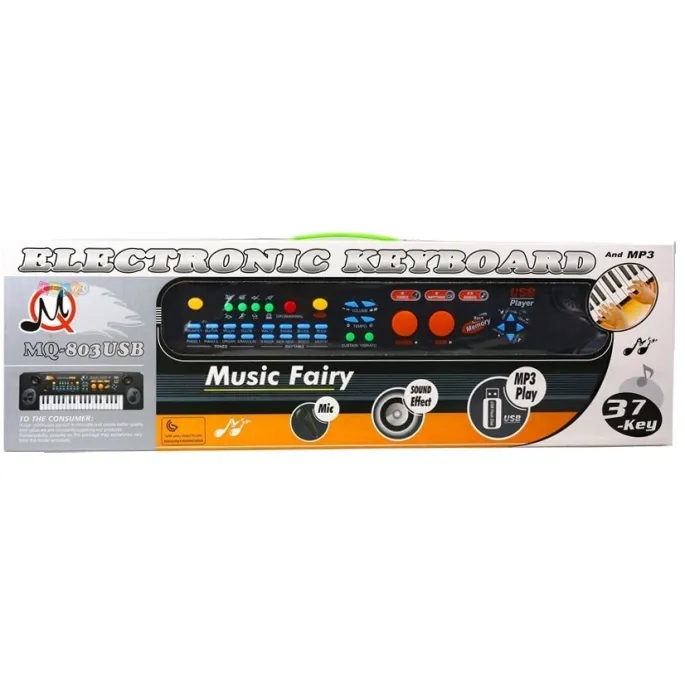 Zabawka muzyczna z mikrofonem, 2 głośnikami i 22 utworami demo