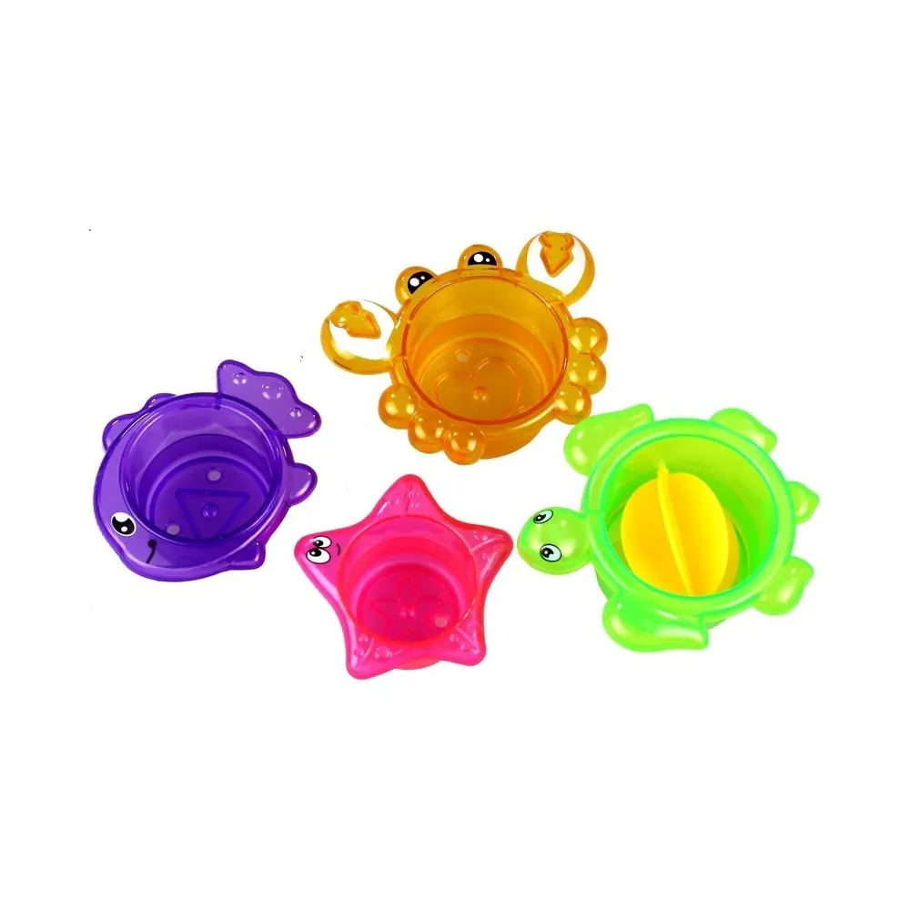 Zabawka kąpielowa pelikan z zestawem foremek w różnych kształtach