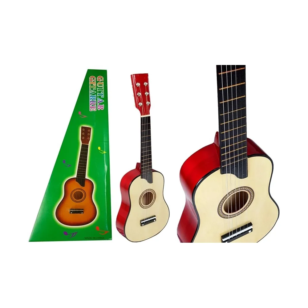 Gitara dziecięca z kostką w eleganckim kremowym kolorze