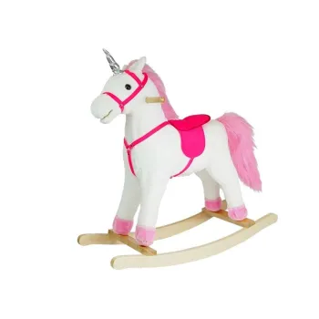 Koń Na Biegunach Jednorożec Biały Dźwięki Rusza Pyskiem Ogonem 74 cm