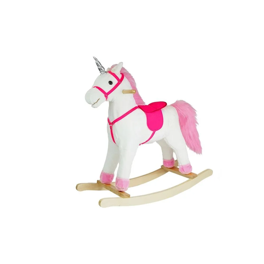 Interaktywny jednorożec na biegunach z dźwiękami i ruchomym ogonem