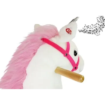 Miękki koń na biegunach jednorożec idealny do pokoju dziecięcego