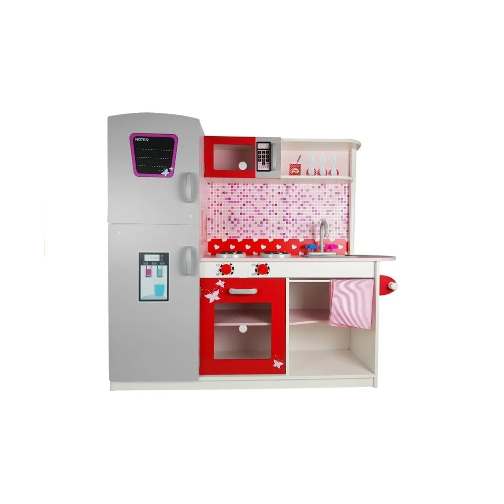 Zbliżenie na realistyczne palniki i pokrętła kuchni drewnianej Jola