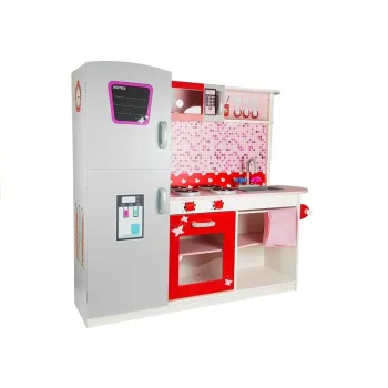 Otwierana lodówka z półkami w dziecięcej kuchni Jola