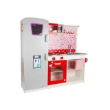 Otwierana lodówka z półkami w dziecięcej kuchni Jola