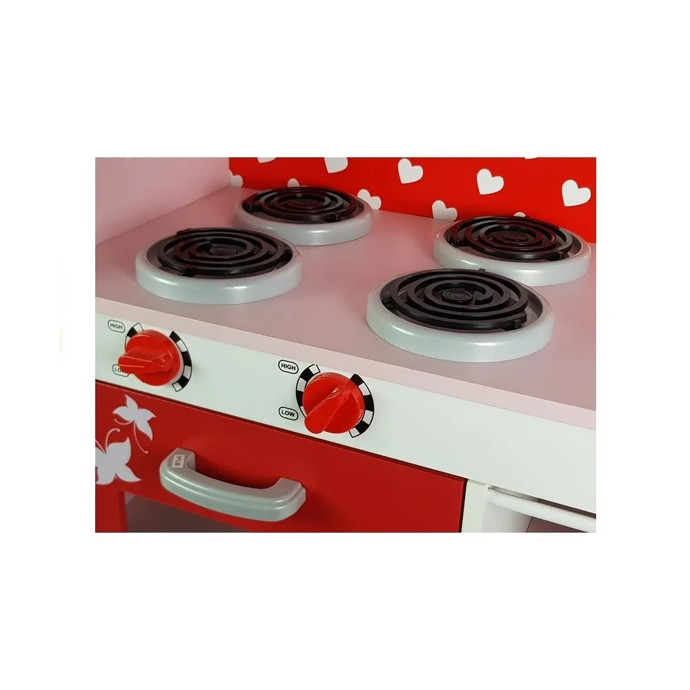 Dziecięca zabawa przy kuchni drewnianej Jola z akcesoriami