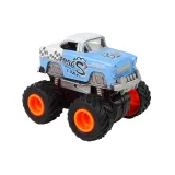 Zielona wersja klasycznego auta 4x4 na tle jasnym