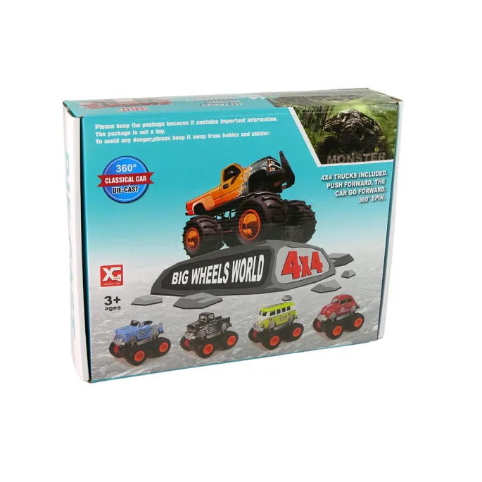 Model samochodu typu monster truck dla dzieci, różne wersje kolorystyczne