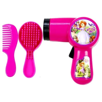 Zestaw Księżniczki w Walizce Suszarka Kolczyki Opaska Różowe