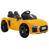 Dziecięce auto na akumulator Audi R8 Spyder w żółtym kolorze z pilotem
