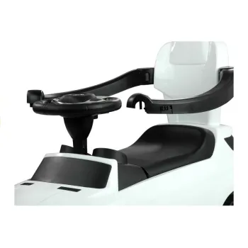 Nowoczesny biały jeździk 3w1 z wygodnym oparciem dla dziecka