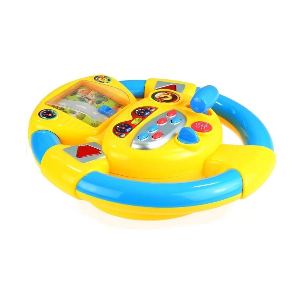 Kierownica symulator dla malucha – widok z boku z antypoślizgową podstawką