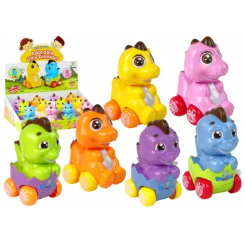 Kolorowe nakręcane auto dinozaur w jajku – idealne dla dzieci