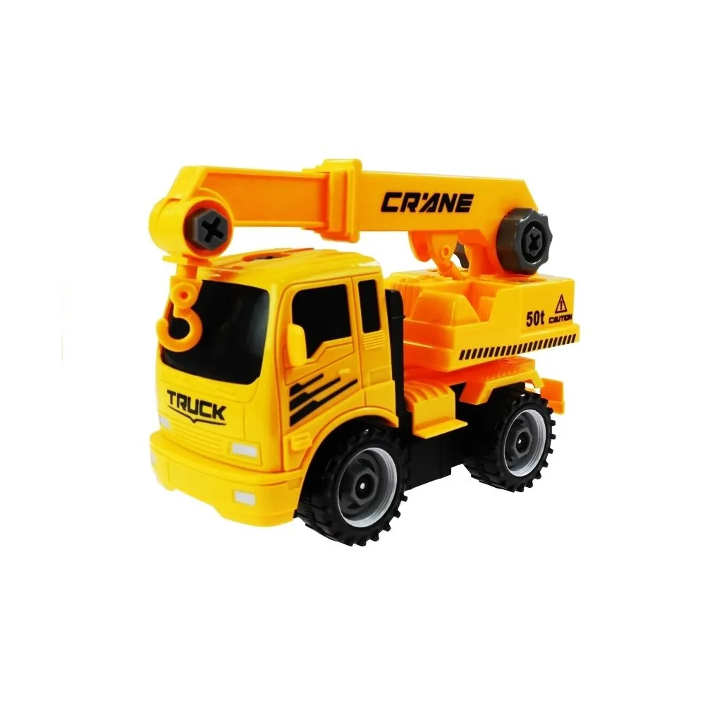 Zestaw majsterkowicza z betoniarką, wywrotką, dźwigiem i koparką