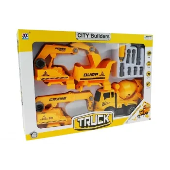 Atrakcyjny zestaw aut budowlanych wspierający rozwój manualny i kreatywność