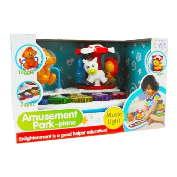 Muzyczna karuzela ze zwierzątkami i interaktywna małpka