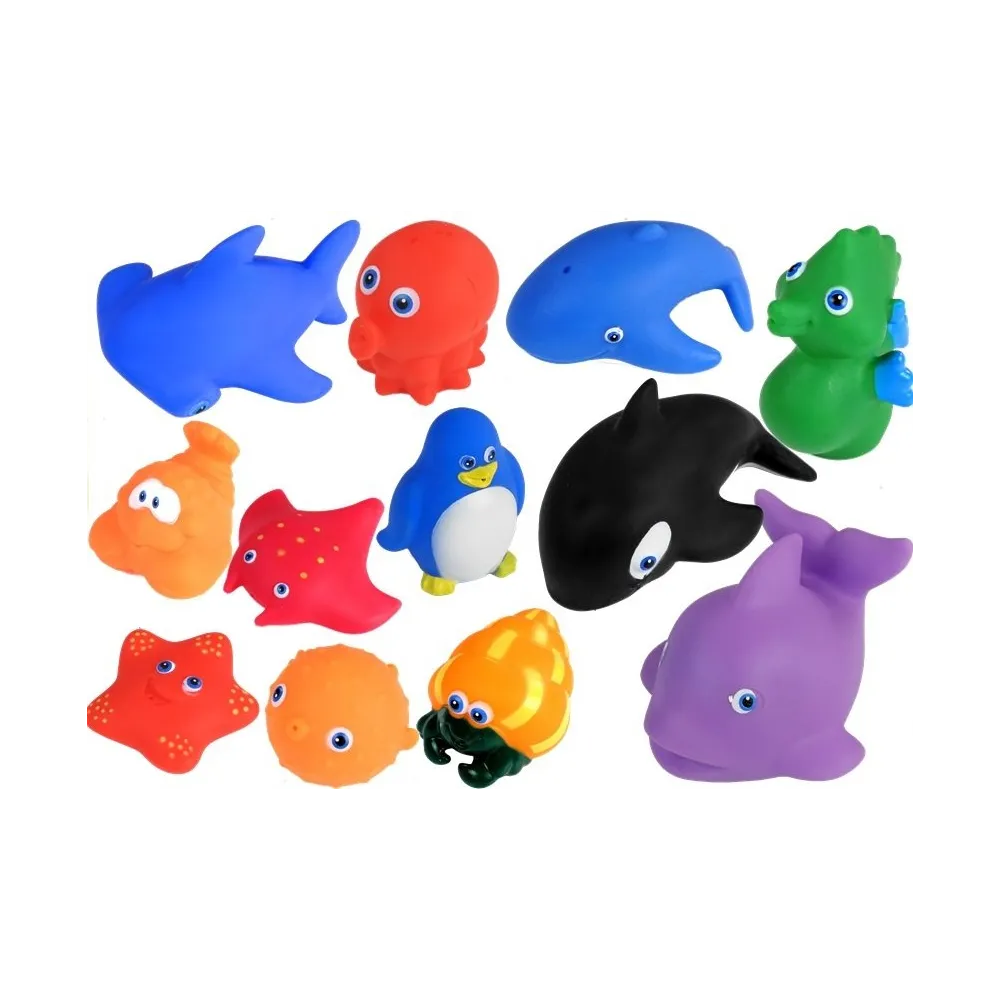 Miękkie figurki zwierząt morskich z sitkiem do kąpieli