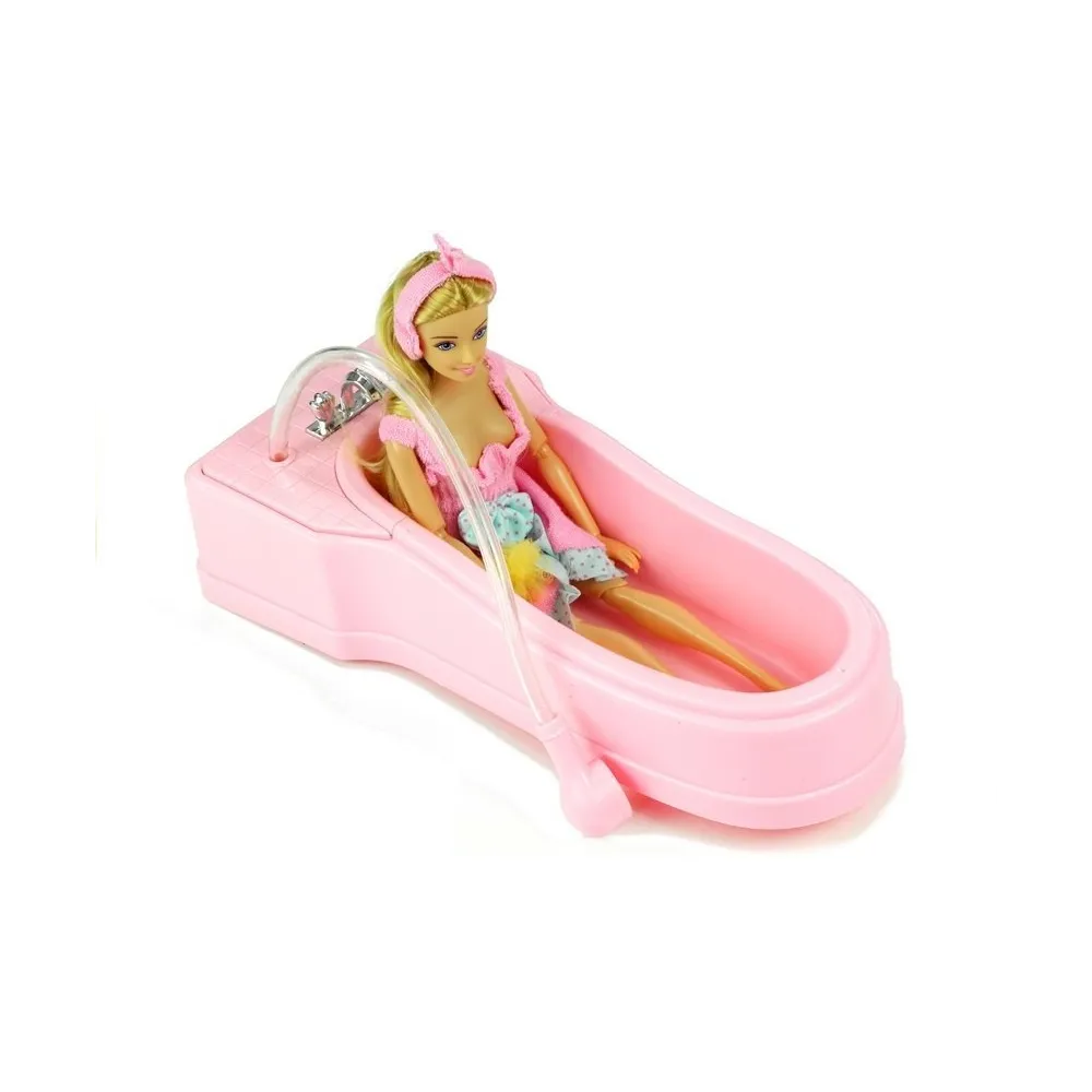 Kompletny zestaw łazienkowy dla lalek z akcesoriami do kąpieli