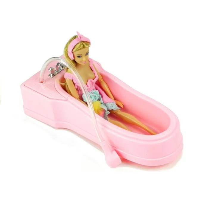 Kompletny zestaw łazienkowy dla lalek z akcesoriami do kąpieli