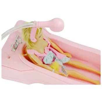 Prezentowy zestaw łazienkowy dla dzieci z lalką i dodatkami