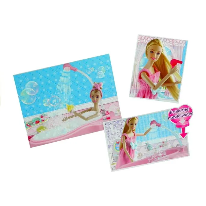 Zestaw do kąpieli lalek rozwijający kreatywność dzieci podczas zabawy