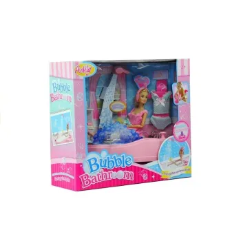 Wanna z funkcjonalnym prysznicem i mydelniczką dla lalek