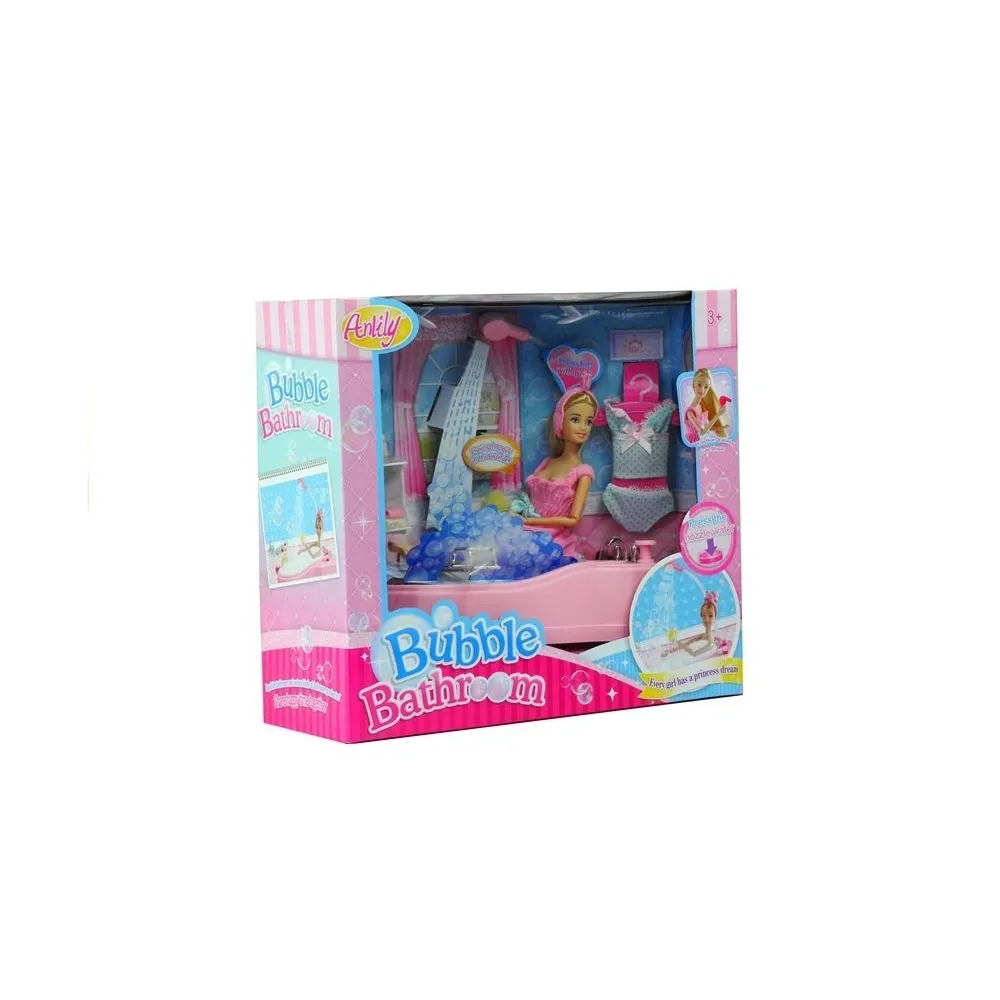 Wanna z funkcjonalnym prysznicem i mydelniczką dla lalek