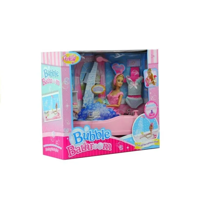 Wanna z funkcjonalnym prysznicem i mydelniczką dla lalek