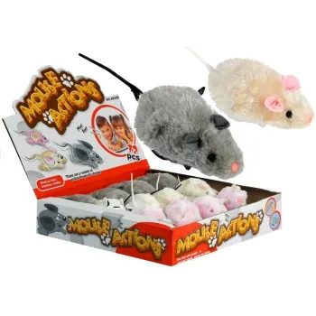 Nakręcana myszka zabawka interaktywna dla kota i dziecka