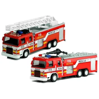 Wóz strażacki z gumowanymi kołami gotowy do zabawy