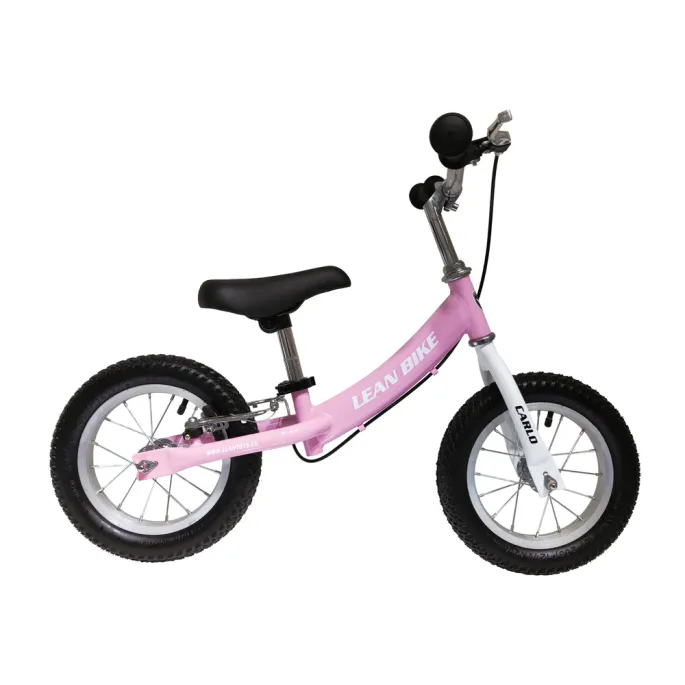 Rower biegowy CARLO w jasnoróżowym kolorze dla dzieci