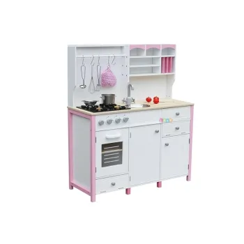Zabawkowa kuchnia z praktycznym zlewem i palnikami dla dzieci