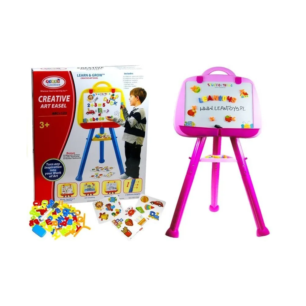 Tablica Magnetyczna Stojąca Pisak Magnes Różowa