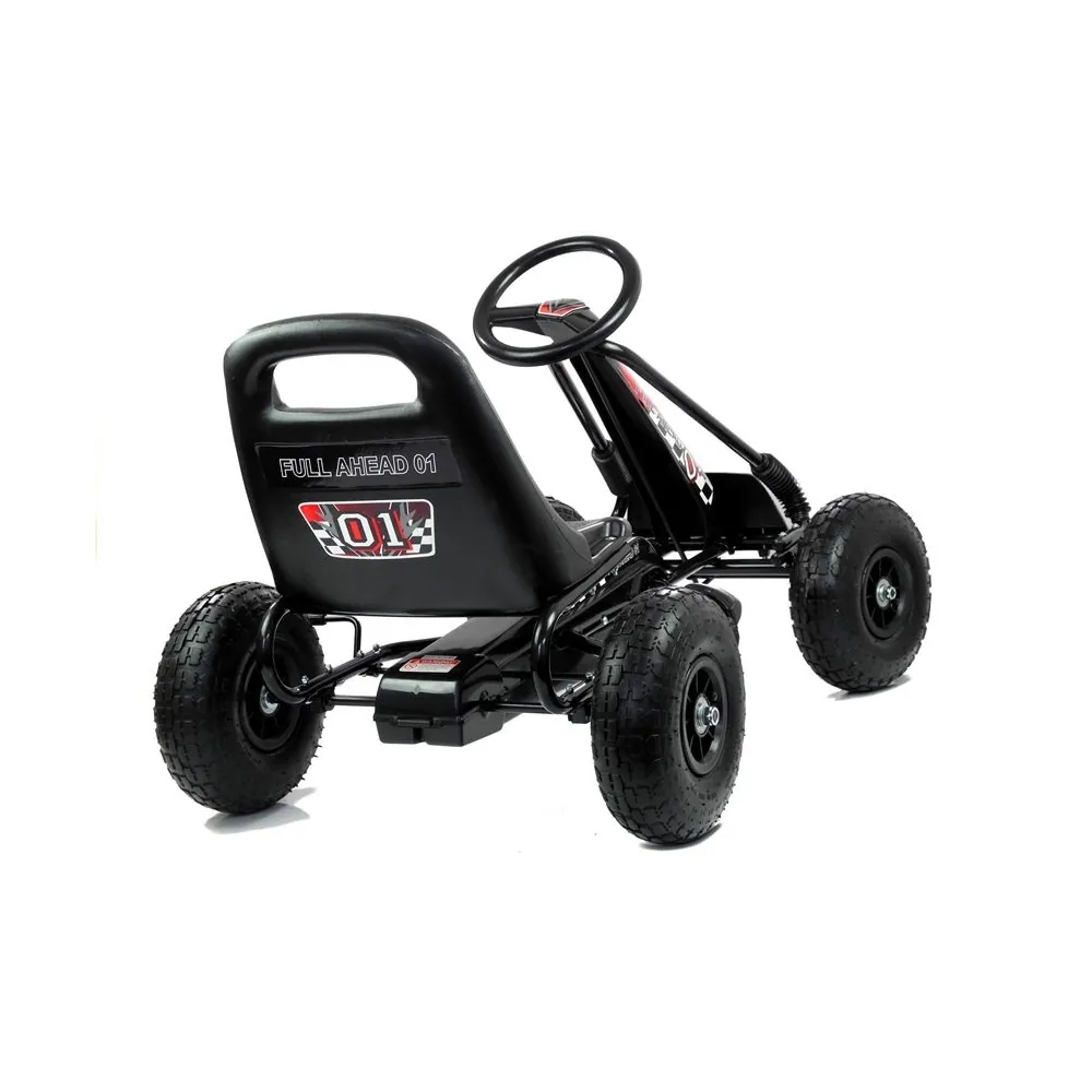 Gokart na pedały z hamulcem ręcznym i solidną metalową ramą