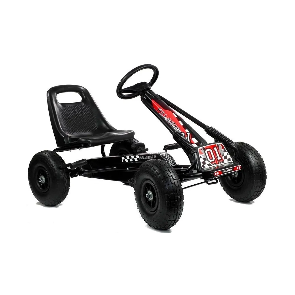 Czarny gokart dziecięcy A-15 idealny na prezent na urodziny