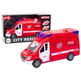 Auto strażackie z otwieranymi drzwiami i światłami dla dzieci