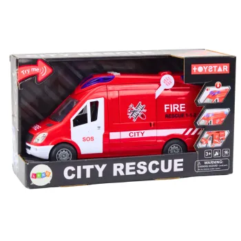 Realistyczne auto strażackie na baterie do kreatywnej zabawy