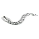 Detale realistycznej głowy białego węża z migającym językiem